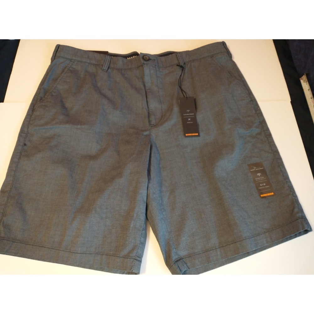 NWT Marc Anthony Shorts Slim Fit Navy /Grey Size 40 Stretch Waist $50 - Picture 2 of 8